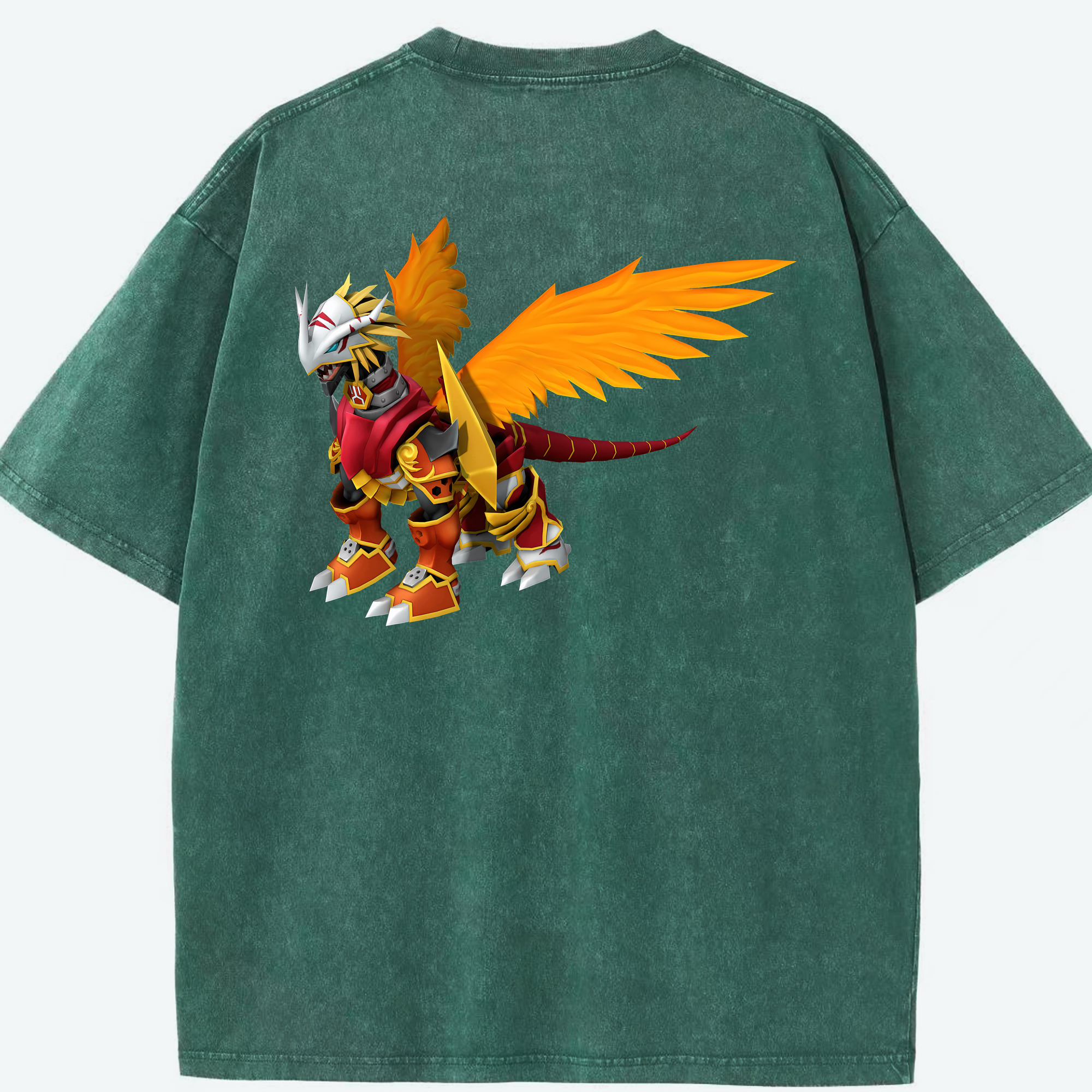 （画像用） Digimon デジタルモンスター/デジモン 綿100% ヴィンテージ風 半袖Tシャツ（背面プリント）